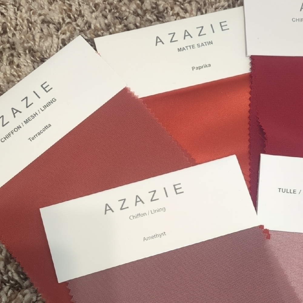 Azazie Swatch Collection in Reds, Pinks, And Mauve Shades - Picture 2 of 4